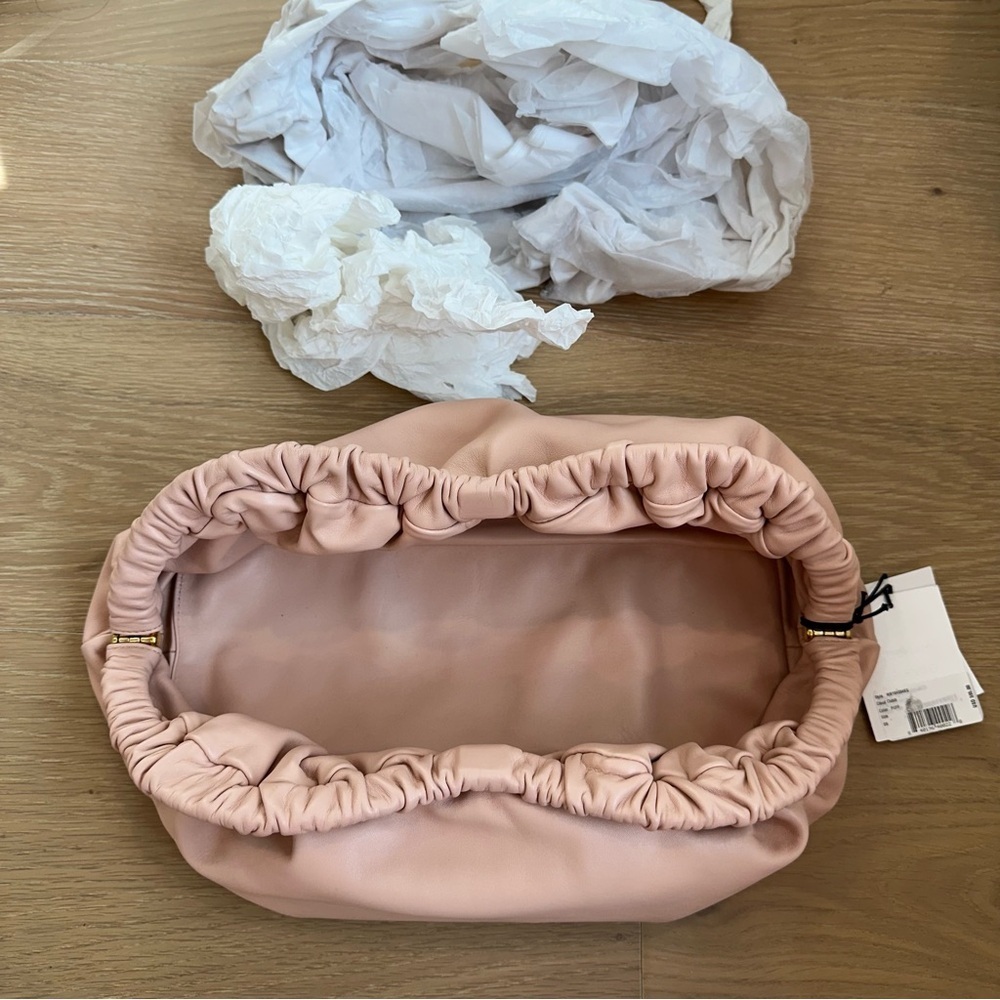 Mansur Gavriel Large Cloud Clutch Purse Puff Pink Italy Italian Leather Bag - Picture 9 of 15